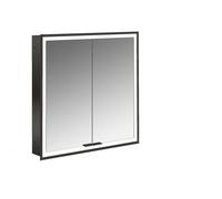 emco prime armadio a specchio luminoso, 600 mm, 2 ante, modello da incasso, 9...