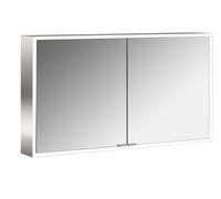 Emco prime Facelift Armadio a specchio illuminato, 1200 mm, 2 ante, con pareti laterali a specchio, modello a parete, 9497, Colorazione: alluminio/specchio
