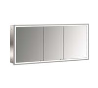 Emco prime Facelift armadio a specchio illuminato, 1400 mm, 2 ante, modello a scomparsa, 9497, Colorazione: alluminio/specchio