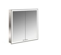 Emco prime Facelift armadio a specchio illuminato, 600 mm, 2 ante, modello a scomparsa, 9497, Colorazione: alluminio/specchio