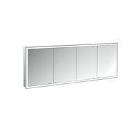 emco prime Armoire de toilette avec éclairage, 2000 mm, 4 portes, modèle encastré, 949706299, 949706299, Colorazione: alluminio/specchio