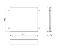 Emco Prime2 telaio di installazione per armadietto a specchio a incasso, 949700019, Prime2 argento anodizzato [Armadietti a Specchio > Accessori per Armadietti a Specchio]