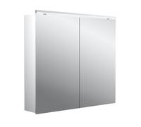Emco pure 2 Classic Armadio a specchio illuminato a LED con luce superiore, 2 porte, 800x711x153 mm, 979705503