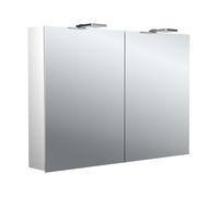 emco puree 2 Style Armoire de toilette avec éclairage LED avec spots à poser, 2 portes, 1000x711x153mm, 979705304, 979705304