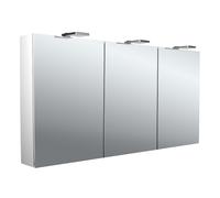 Emco pure 2 Style Armadio a specchio illuminato a LED con faretti, 3 porte, 1400x711x153mm, 979705306