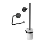Emco Round set accessori da bagno, 439813300, Round nero opaco [Accessori Bagno > Set di accessori da bagno]