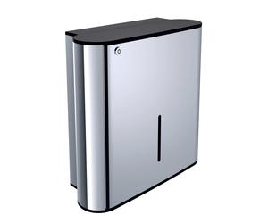 emco system2 distributeur de serviettes en papier, verrouillable, pour 500 serviettes, chromé, 354900100, 354900100