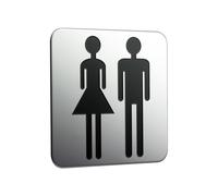 Emco System2 targhetta bagno, donne & uomini, 357600000, System2 cromo [Accessori Bagno > Targhette Bagno]