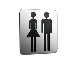 Emco System2 targhetta bagno, donne & uomini, 357600000, System2 cromo [Accessori Bagno > Targhette Bagno]
