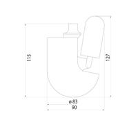 Emco Universal ricambio testa dello scopino con pulisci bordo, bianco, 221513990, Universal bianco [Accessori Bagno > Accessori per Accessori Bagno]