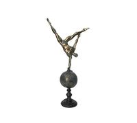EMDE Cadres, Miroirs et Atelier sur mesure Statua Ginnasta pianeta Nero dorato 24x11x51cm