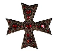 EMDOMO Beads - Toppa con motivo a croce in oro rosso e oro rosso