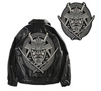 EMDOMO Toppa a forma di spada da guerriero samurai, per gilet da motociclista, da applicare con ferro da stiro, ricamo, fai da te, 1 pezzo