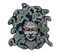 EMDOMO Toppa di bellezza termoadesiva ricamata in tessuto per giacche da motociclista, zaino, badge - 1 pezzo - Floreale Decorativo - Multicolore
