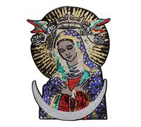 EMDOMO Virgen de Guadalupe - Toppa con paillettes, da cucire su abiti, giacche, borse, con paillettes