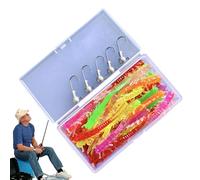 Emdvsco Esche Artificiali | Con Testa A Jig Centopede Attrezzatura Realistica - Set di Esche Artificiali da con Ami,Per In Fiumi Laghi Mare Da Barca Kayak Riva Per Carpe Trote Pesce Gatto Salmone