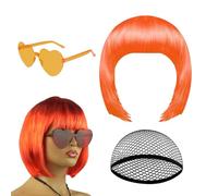 Emdvsco Parrucca a caschetto, per cosplay, giochi di ruolo, per donne e ragazze, per spettacoli teatrali, eventi, convegni a tema, feste in costume, feste in maschera, giochi scolastici