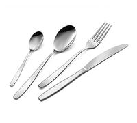 Eme P13SEWI/CR Servizio Posate 6 Coltello 6 Forchetta 6 Cucchiaio 6 Cucchiaino Confezione Salvaspazio, 24 Pezzi, Finitura Lucida, Decoro Wind, Nichel Free, 2.0 mm