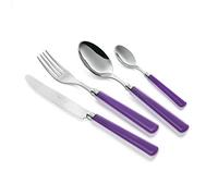 Eme Posaterie Candy Viola 2623 - Set di Posate da Tavola in acciaio inox 18/10, per 6 persone, 24 pezzi