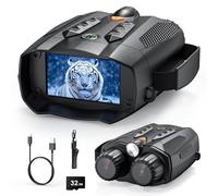 EMEBAY Binocolo Visione Notturna 4K, Bussola integrata, Luce Tattica, Portata Visiva 800M, Display 3.0'', Zoom Digitale 10X, Batteria 5000mAh, Occhiali Visione Notturna Infrarossi