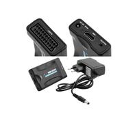 EMEBAY - Convertitore di segnale video e audio da HDMI 1080P a SCART/Peritel per TV CRT, VHS, VCR, DVD, supporta NTSC e PAL