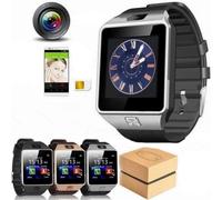 EMEBAY - Smartwatch Bluetooth con fotocamera, compatibile con smartphone Android, di colore nero e argento, con pedometro inattivo, rif. DZ09
