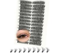 EMEDA 40D Ciglia a Grappolo Volume Effetto 3D Ciglia a Ciuffi Naturali e Morbide 8-16mm mix C curl 40P Ciglia a Grappolo per Extension Fai da Te Occhio di Gatto (40P, 0.07C Mix)