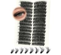 EMEDA 60D Ciglia a Grappolo Volume Effetto 3D Ciglia a Ciuffi Naturali e Morbide 8-16mm mix C curl 60P Ciglia a Grappolo per Extension Fai da Te Occhio di Gatto (60P, 0.07C Mix)