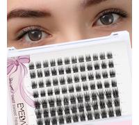 EMEDA Ciglia a grappolo 8mm 10mm 12mm - Ciglia individuali fai da te con pinzette effetto extension ciglia - Ciglia sottili e morbide dall'aspetto naturale cluster lashes (D02-12mm)