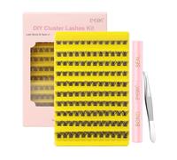 EMEDA Ciglia a Grappolo con il Bond e il Seal e Applicatore Kit 8-16mm mix cluster Ciglia with bond and seal kit di ciglia a grappolo individuali DIY estensione ciglia fai da te (M01 8mm)