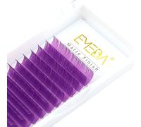 EMEDA Extension Ciglia Viola Ciglia Piatte Extension Ciglia Colorate Viola Chiaro 0.07mm D Curl 9-15mm Misto Matte Estensioni Ciglia Uso Individuale (0.07mm D 9-15mm Viola)
