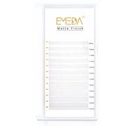 EMEDA Extension per ciglia piatte, colorate, bianco 0,07mm, curvatura a D, 9-15mm, miste opache, per uso professionale