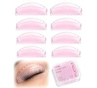 EMEDA - Kit di cuscinetti per sollevamento ciglia, 8 pezzi, 4 misure, per arricciare e sollevare, riutilizzabili, in silicone, con tamponi di cotone, sicuri e confortevoli, per uso fai da te e