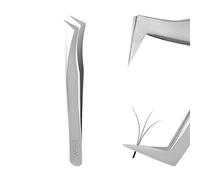 EMEDA Pinzetta Extension Ciglia Finte Pinzette a L per ciglia Volume 3D 6D 8D Vetus 6A-SA professionale punte a L curve ad angolo Pinzette a ciglia piatte per estensioni ciglia individuali EMEDA