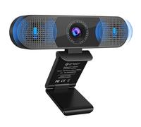 EMEET Webcam C980PRO, con microfono e altoparlante, con copriobiettivo, campo visivo a 90°, messa a fuoco automatica, Plug & Play, Web Cam ideale per PC, squadre, conferenze