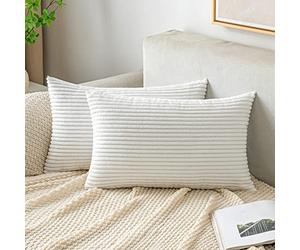 EMEMA Fodera per cuscino, 40 x 60 cm, Fodere per cuscino in velluto a costine, Cuscino decorativo, Cuscino per divano, Fodera per cuscino in velluto a costine, Morbido decorativo, per divano