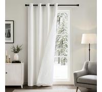 EMEMA Tenda oscurante a doppio strato, in velluto, termoisolante, protezione dal freddo, oscurante, 1 pezzo, tenda divisoria per porta, tenda per il vento, protezione dal freddo, per l'inverno, H260 x