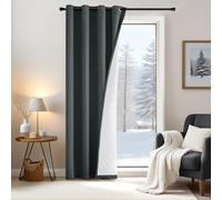EMEMA Tende Opache Termica Doppio Isolante Termica 1P Grigio 245Ax132Lcm