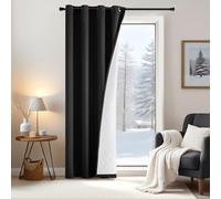 EMEMA Tende Opache Termica Doppio Isolante Termica 1P Nero 245Ax132Lcm