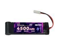 EMEPOVGY 8.4V RC NiMH Batteria 4500mAh Capacità Ricaricabile 7-Cell Flat Battery Pack con TMY Plug