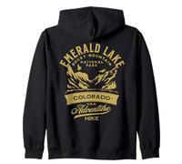 Emerald Lake Rocky Mountain Parco Nazionale Colorado Design Felpa con Cappuccio
