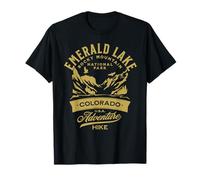 Emerald Lake Rocky Mountain Parco Nazionale Colorado Design Maglietta