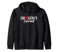 Emergency Department ER RN Nurse Room Healthcare Crew Tee Felpa con Cappuccio