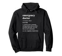 Emergency Doctor Funny Dizionario Definizione Felpa con Cappuccio