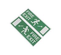 Emergency Exit Sign Fire Exit Sign Sticker for Workplace with 6 Sheets