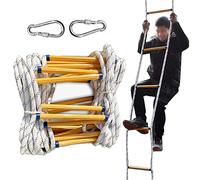 Emergency Fire Escape Rope Ladder 26FT/8M, Portable & Easy to Deploy, Heavy Load Capacity, Ideal for Home Safety, Windows & Quick Evacuation (49FT/15M)