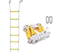 Emergency Fire Escape Rope Ladder, 30M/98.4Ft Flame Resistant Safety Ladder with Hooks, Portable Emergency Rescue Tool, Ideal for Home And Office Safety. (12M39.4Ft)