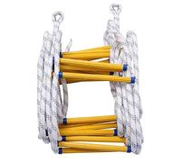 Emergency Fire Rope Ladder, 30M (98.4ft) Safety Escape Ladder, Flame Resistant with Carabiners for Quick Deployment in Emergencies, Ideal for Home And Office Use (3 Meters/9.8Ft)