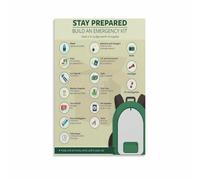 Emergency Go Bag Checklist Poster Storm Guide