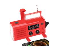 Emergency Radio Hand Crank Solar Powered SOS Alarm Rechargeable Dynamo Phone Charger COB Flashlight Radio
